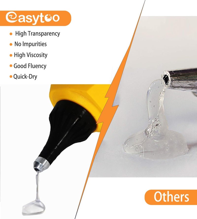 EASYTOO Crystal Clear Full Size Hot Glue Gun Sticks, 50 Pack, 0.43x6 Inches, Compatible with Most Glue Guns, Multipurpose for DIY Art Craft General Repairs, Home Decorations and Gluing Projects… - Image 5
